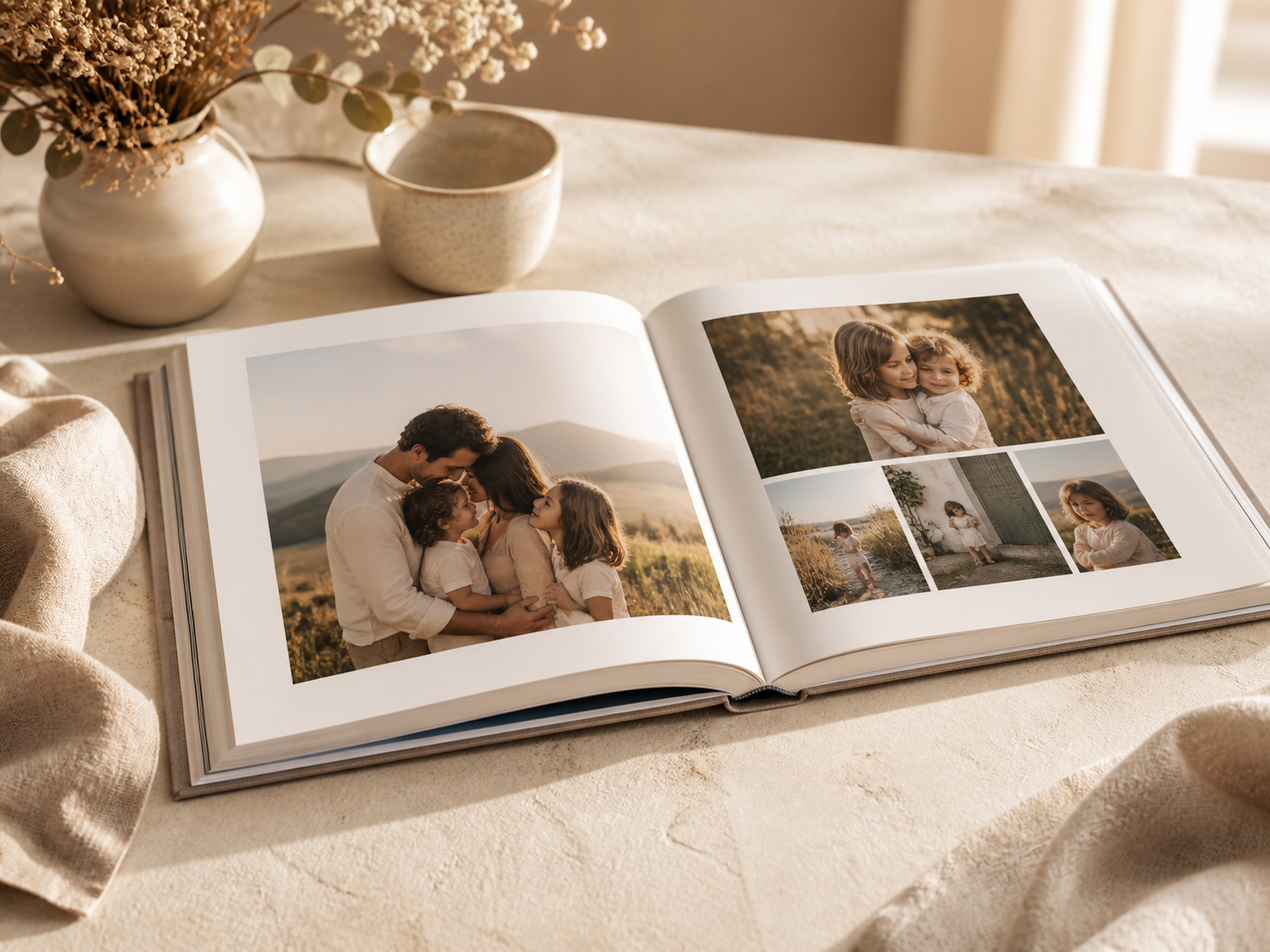 Livre photo de famille ouvert